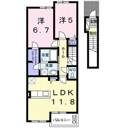 磯ノ浦駅 徒歩18分 2階の物件間取画像